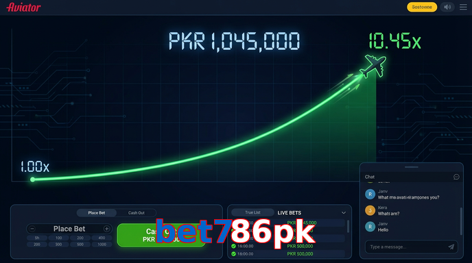 Main screen of Bet786pk aviator page for PK players